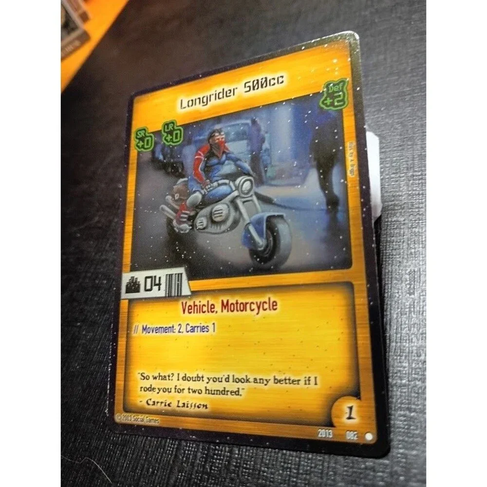 Cyberpunk 2020 CCG Common #082 Longrider 500cc - HTF Chrome Finish